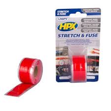 HPX stretch & fuse zelfvulkaniserende tape rood 25mm x 3m