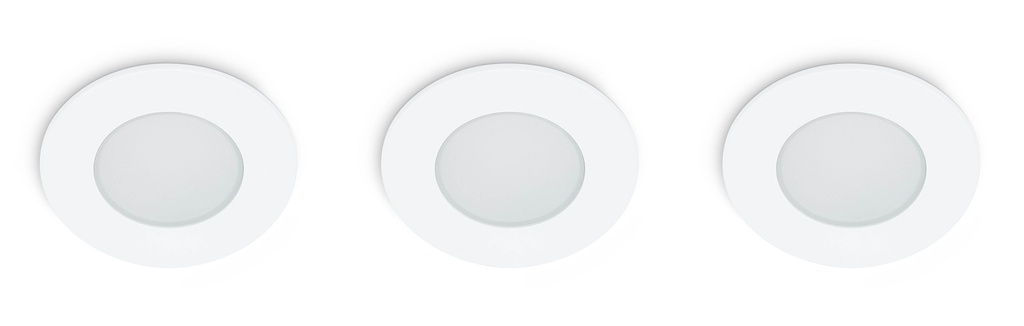 Inbouwspot LED rond 3x5W IP65 wit