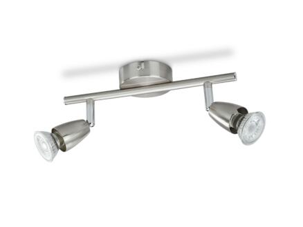 LED 2L SPOT GU10 2X3W 250LM NIKKEL