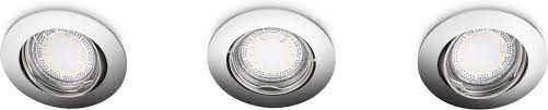 INBOUWSPOT LED ROND GU10 3X3W CHROME