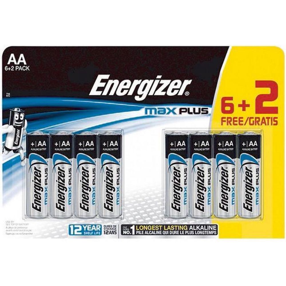 ENERGIZER MAX PLUS LR6 AA BL6+2 PROM