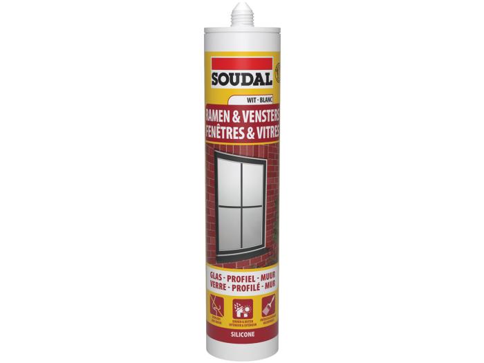 Soudal ramen & deuren wit 290ml