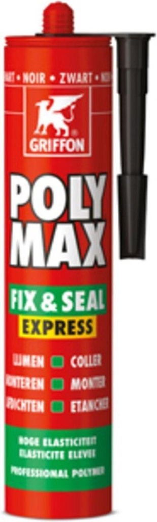 POLYMAX FIX&SEAL EXPRESS ZWART - 425G