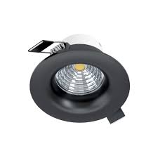 Eglo Saliceto LED inbouwspot zwart 88mm 380lm