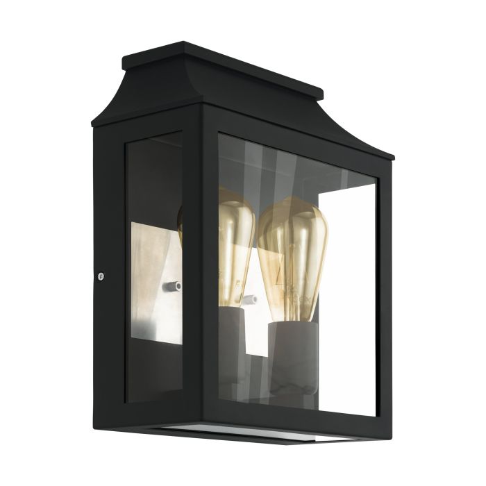 Eglo Soncino wandlamp voor buiten 2x E27 zwart