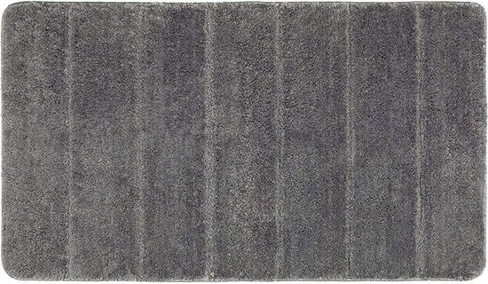 BADMAT STEPS MICROPOLYESTER 70X120 CM - MUISGRIJS