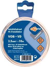 Profile VOB kabel 2.5mm² wit 10m