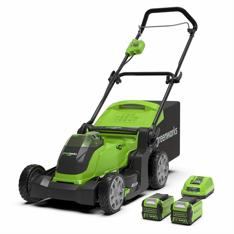 Greenworks accu grasmaaier 40V 2x2,0AH 41CM kit