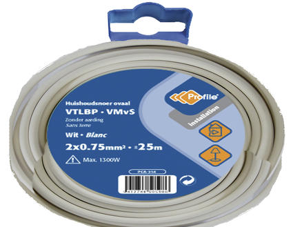 Profile VTLBP 2x 0.75mm² wit 25m