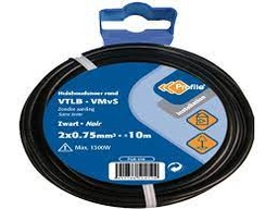 [44502] Profile VTLB kabel 2x 0.75 zwart 10m