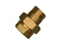 [13674] 3-delige koppeling messing 3/4Fx22
