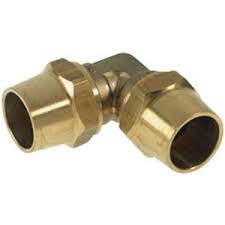 [41528] Gas-klemkoppeling knie 12mm messing