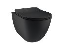 [76605] Lafiness RIM-Carbon hangtoilet met zitting zwart