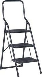 [48782] Big Step trapladder 3 treden zwart