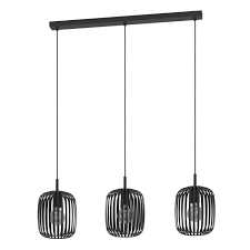 [89909] Eglo Romazzina hanglamp 3x E27 staal/zwart