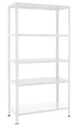 [93559] Practo metalen opbergrek 180x90x40 5 legborden - wit