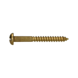 [53755] Houtschroef m/ronde kop messing 3.0x16mm (14st)