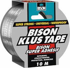 [58232] Bison klustape rol 10M x 50mm grijs