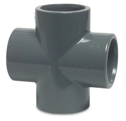 [04344] Druk PVC kruisstuk 25mm