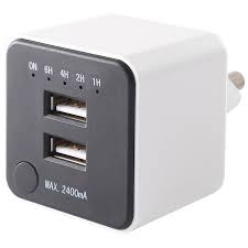 [68304] USB-lader 2xUSB 2,4A + timer