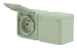 [69680] Legrand Forix dubbel stopcontact 2P + A grijs