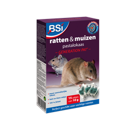 [70979] BSI ratten & muizen pastalokaas 150GR 15x10GR