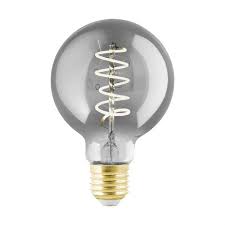 [74180] Eglo LED lamp bol G80 m/spiraal smoked E27 4W 100lm 2000K