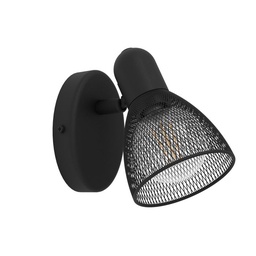 [74341] Eglo Carovigno wand/plafondlamp E14 zwart