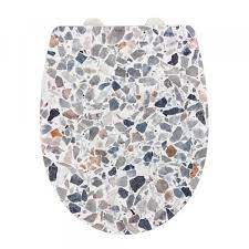[75161] Toiletzitting Terrazzo thermoplast hoogglansLAST HOOGGLANS