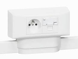 [78512] Legrand Mosaic DLP houder + schuif 4 modules wit