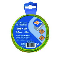 [78925] VOB 1,5 GEEL/GROEN 10M BLISTER