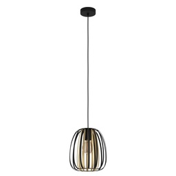 [82826] Eglo Encinitos hanglamp 255mm 1x E27 zwart/goud